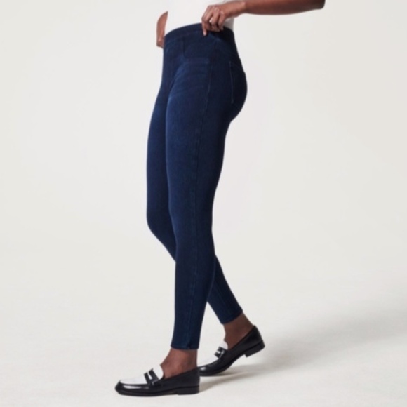 NWT Spanx Jean-ish® Ankle Leggings Blue XL Regular - Picture 2 of 16